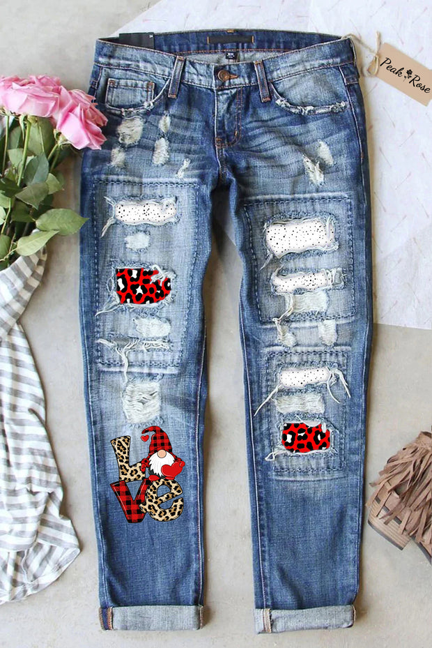 Love Gnome Ripped Jeans