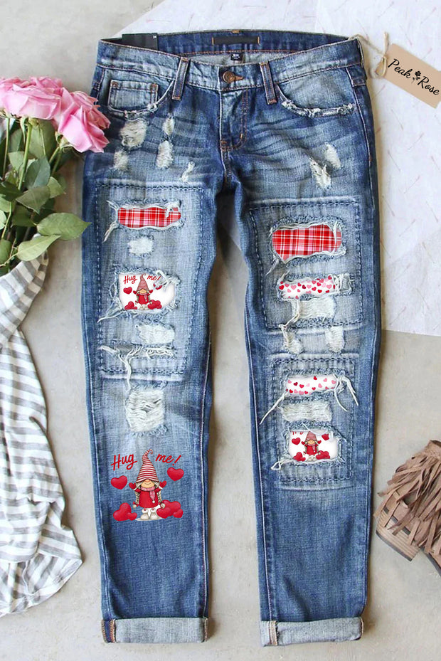 Hug Me Ripped Denim Jeans