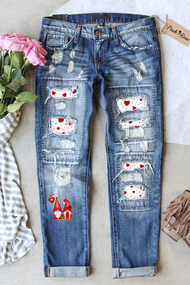 Love Gnome Ripped Jeans