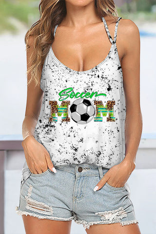 Soccer Mom Printed Halter Top