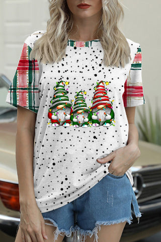 Christmas Gnome Plaid T-shirt