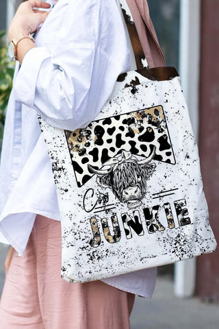 Cow Junkie Print Tote Bag