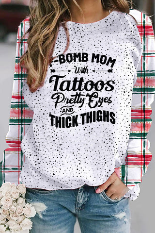 F-Bombe Mom Plaid Sweatshirt
