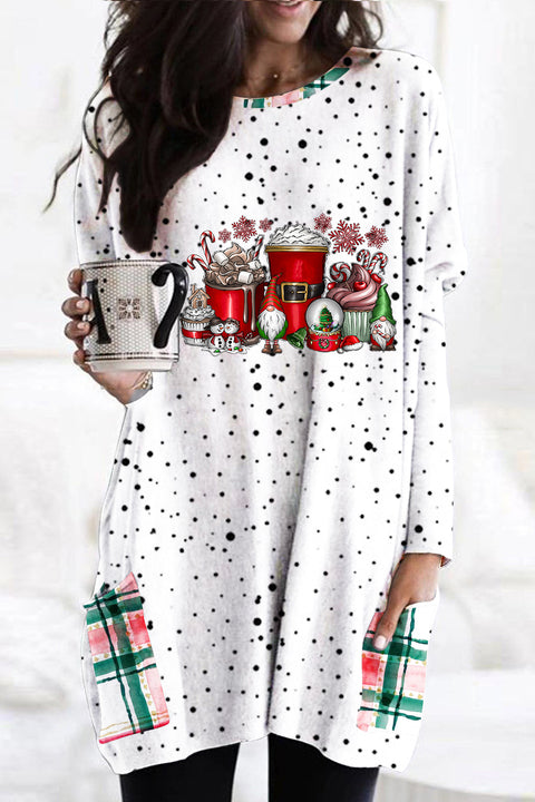 Christmas Gnome Plaid Tunics with Pockets