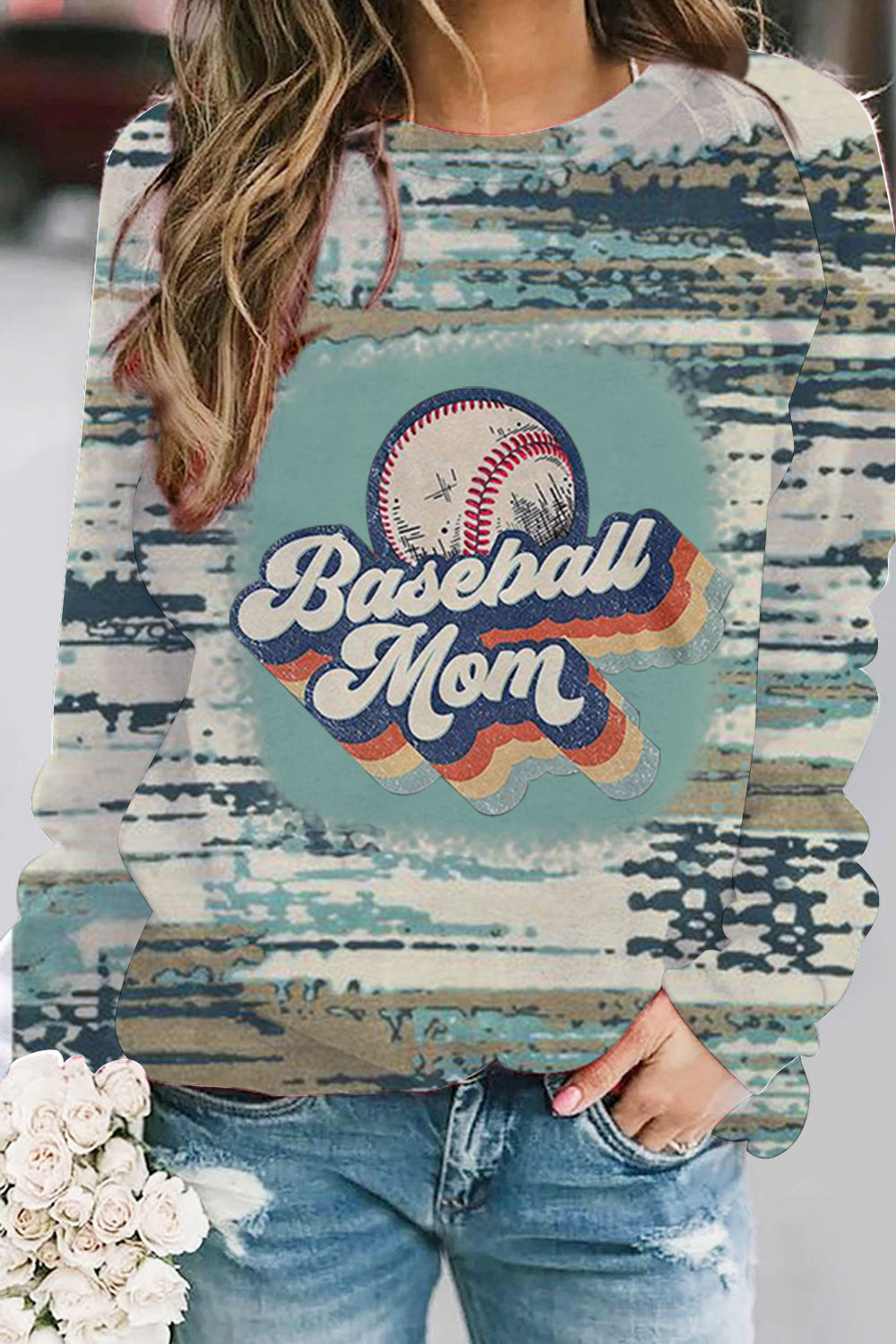 Western Baseball Mom Sweatshirt