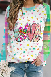 Happy Easter Day Love Bunnies Plaid Sweatshirt