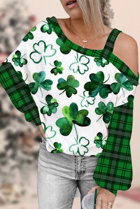 St. Patrick's Day Off-shoulder Blouse