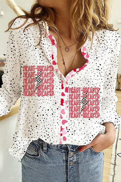 Valentine's Day Heart-breaker Long Sleeve Shirt