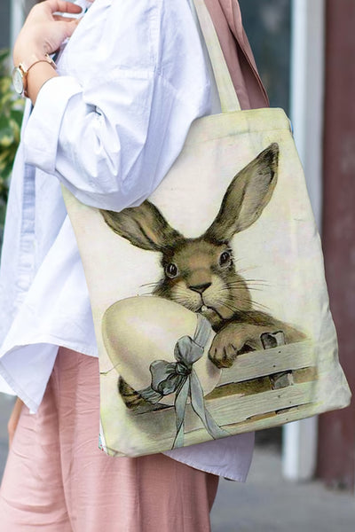 Happy Easter Day Bunnies Eggs Paintings Tote Bag