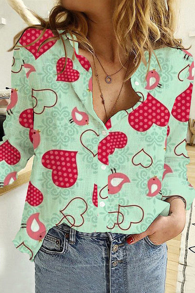 Love Heart Long Sleeve Shirt