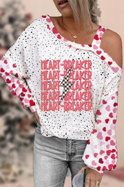 Valentine's Day Heart-breaker Off-shoulder Blouse