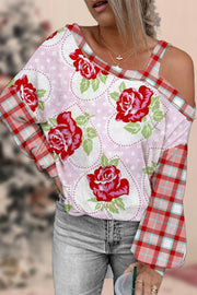 Love Flowers Off-shoulder Blouse