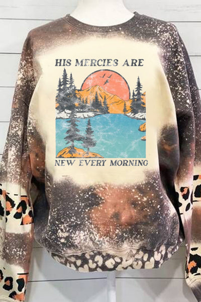 His Mercies Are New Every Morning Christian Print Sweatshirt