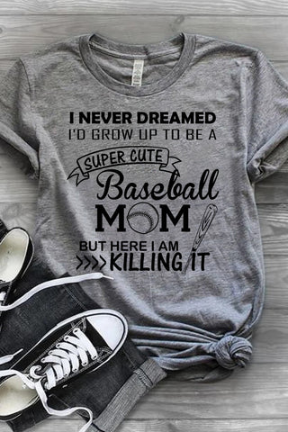 Super Cute Baseball Mom T-shirt