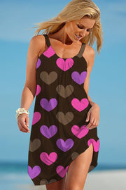 Love Heart Beach Sleeveless Dress