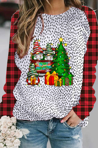 Christmas Gnome Plaid Sweatshirt