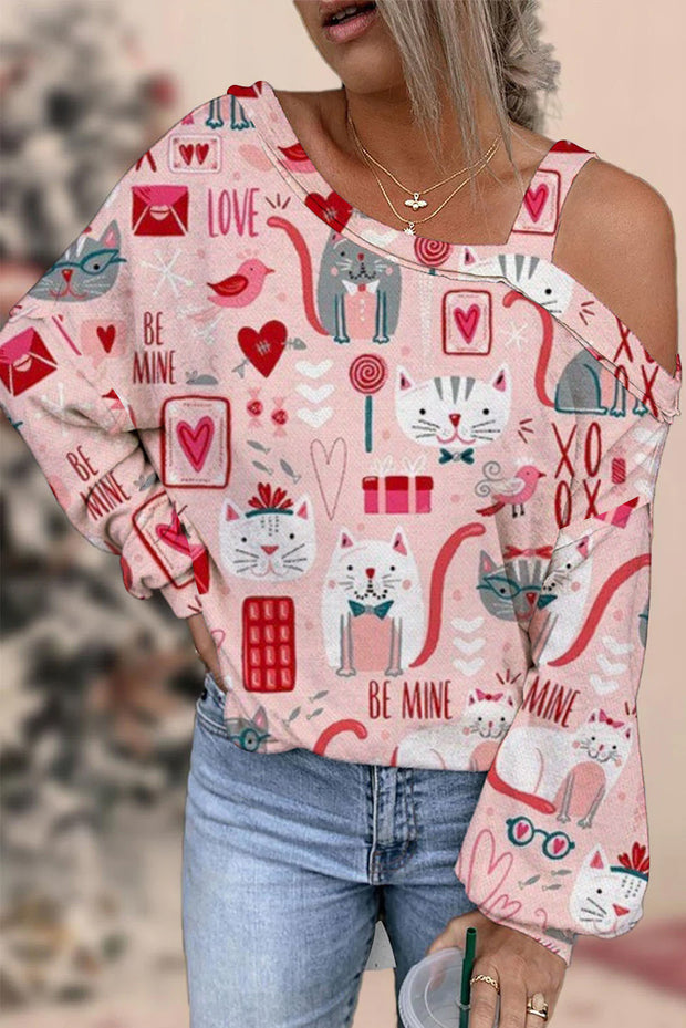 Cat Be Mine XOXO Off-shoulder Blouse