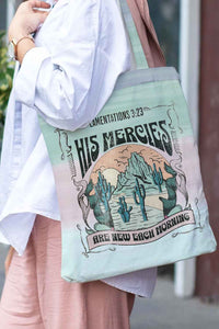 His Mercies Are New Every Morning Christian Paintings Tote Bag
