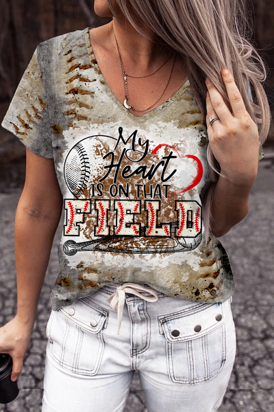 Baseball Day My Heart Is On That Field T-shirt