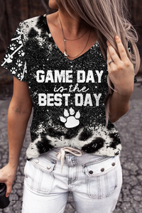 Game Day Is The Best Day & Pets Paw Basketball Pattern T-shirt