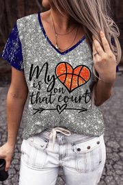 Basketball Day My Heart Is On That Court T-shirt