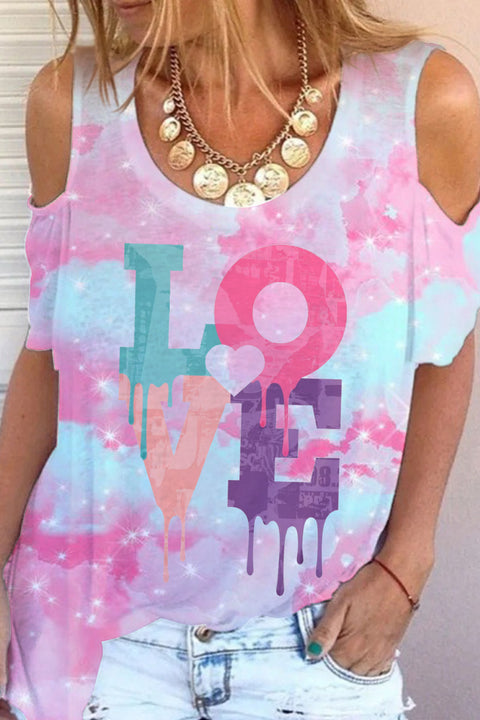 Love Letter Cold Shoulder T-shirt