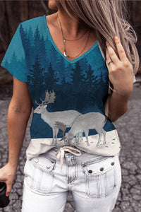 The Deers Under Moonlight T-Shirt