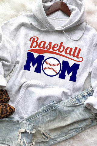 Baseball Mom Long Sleeve Hoodie