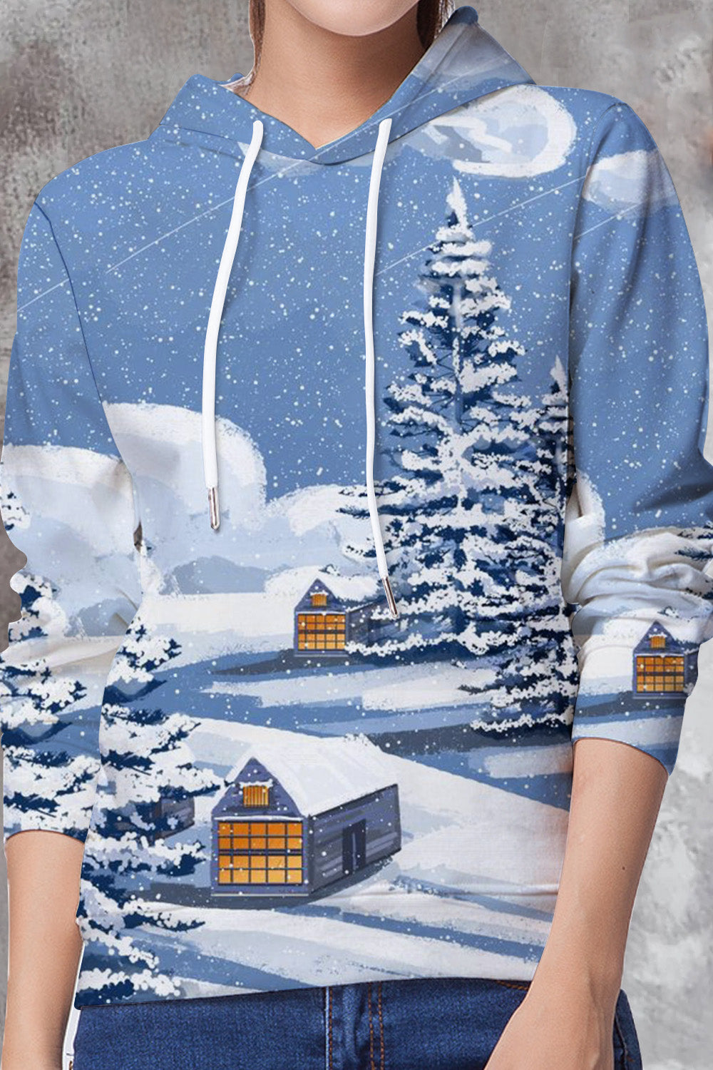 Wooden House In The Snow Hoodie