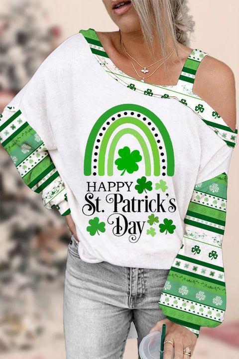 St. Patrick's Day Off-shoulder Blouse