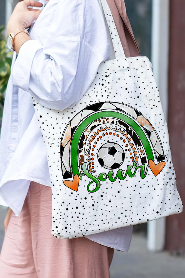 Western Vintage Soccer Polka Aztec Tote Bag