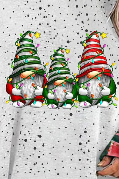 Christmas Gnome Plaid Loose Tunic