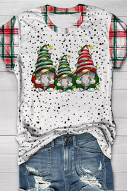 Christmas Gnome Plaid T-shirt