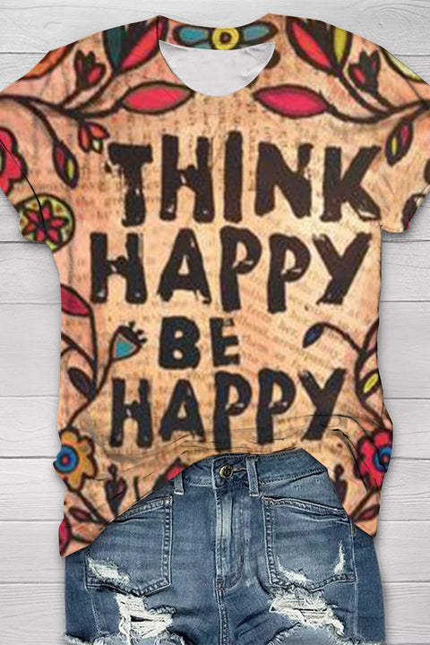 Thank Happy Be Happy Vintage T-shirt