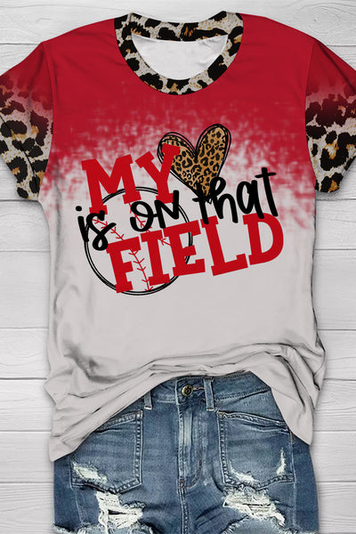 My Heart Is On That Field Red T-shirt