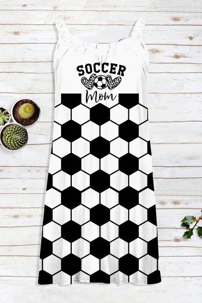 Soccer Mom Print Sleeveless Dress