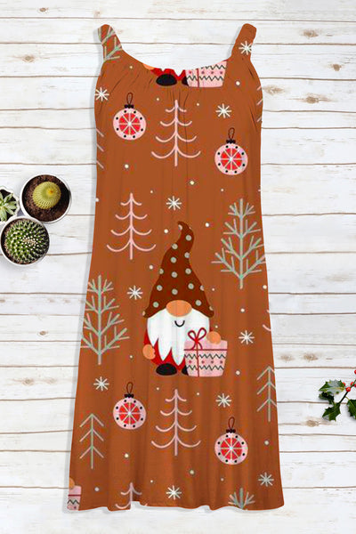 Brown Elf Christmas Gift Sleeveless Dress