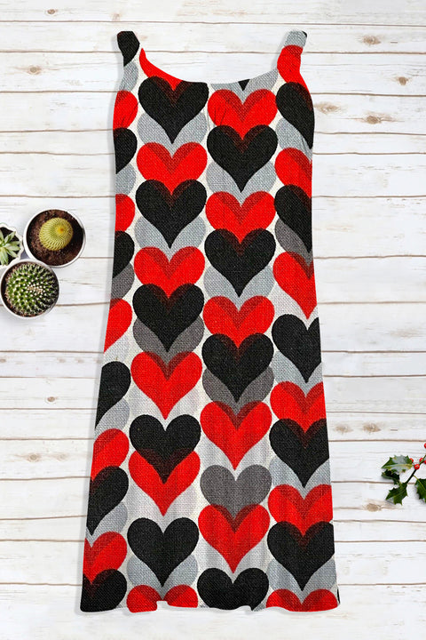 Love Heart Sleeveless Dress