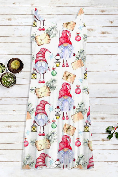 Christmas Gnome Sleeveless Dress