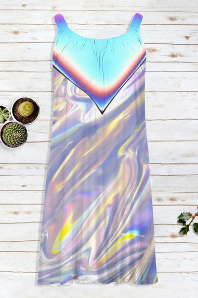 Laser Tassel Sleeveless Dress