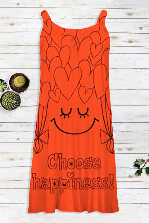 Choose Happiness Beach Sleeveless Dress