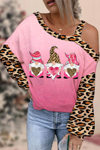 Pink Leopard LOVE Gnome Blouse