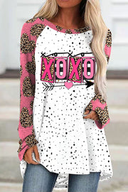 Pink XOXO Leopard Print Loose Tunic