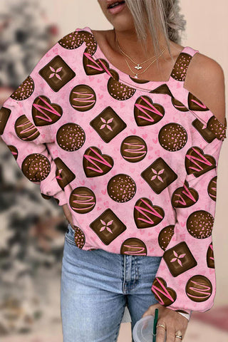 Chocolate Off-shoulder Blouse