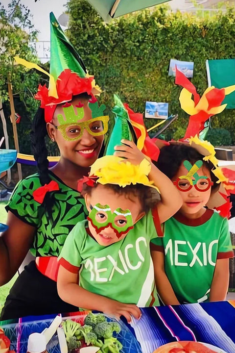 Cinco De Mayo Print Prop Glasses Frame