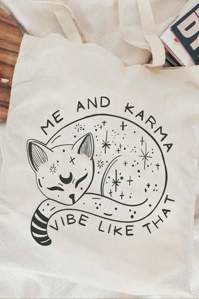 Karma ist eine Katzen-Einkaufstasche