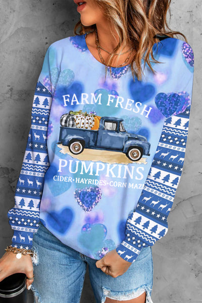 Bauernhof-frisches Kürbis-Sweatshirt