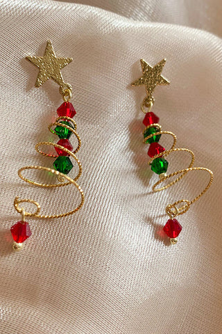 Christmas Tree Designed Earrings