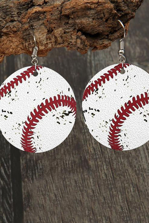 Women's Baseball Shape Earrings