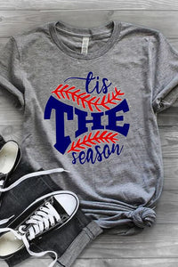 Tis The Season Baseball Pattern T-shirt